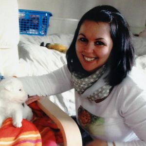 Nova und ich (knapp 4 Wochen alt)