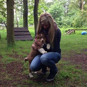 Mit Frauchen kuscheln