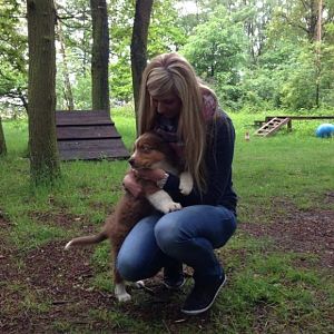 Mit Frauchen kuscheln